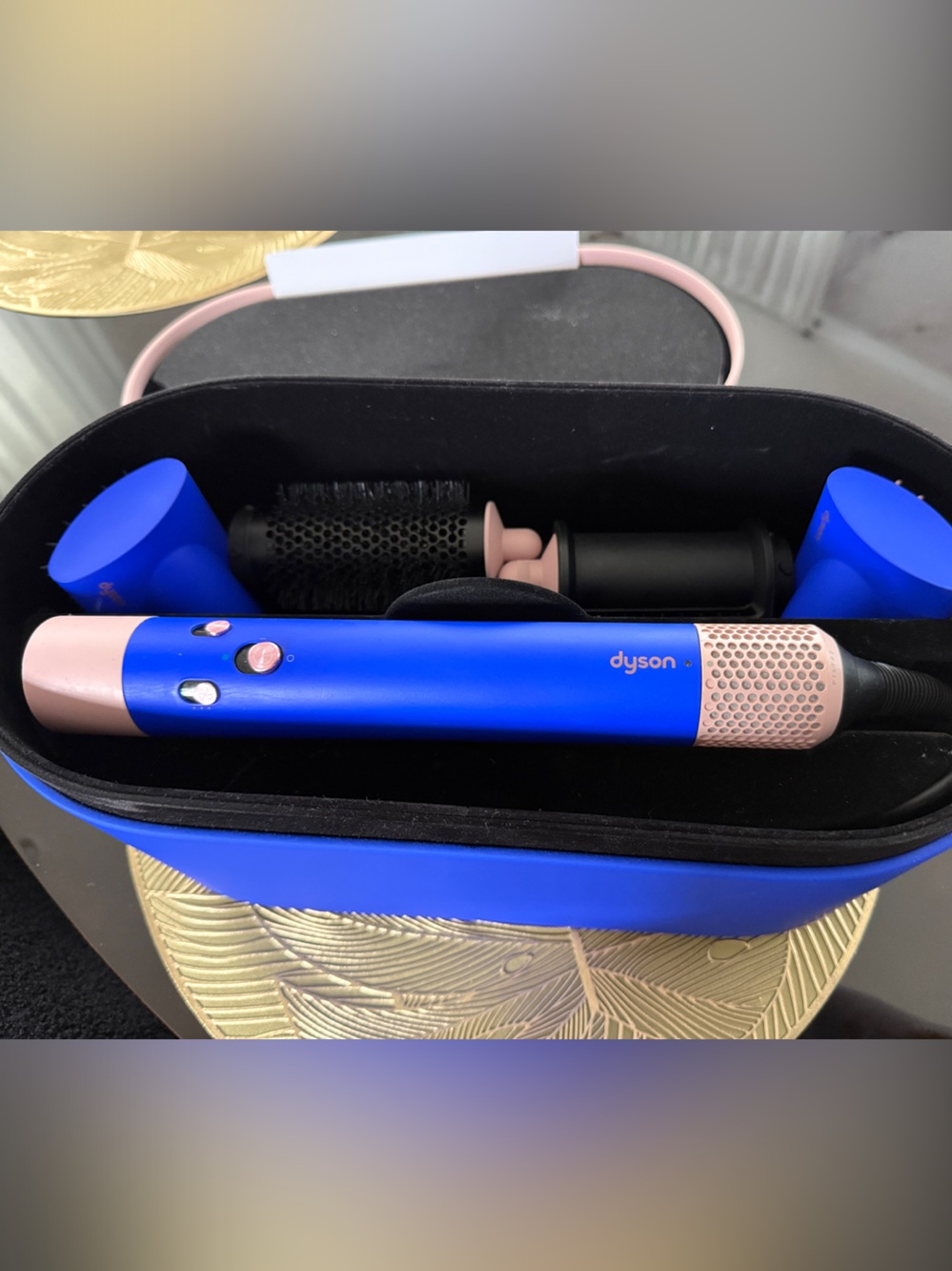 Dyson Blue and Pink Airwrap Complete Styler with Case
